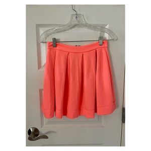 Neon coral skater skirt